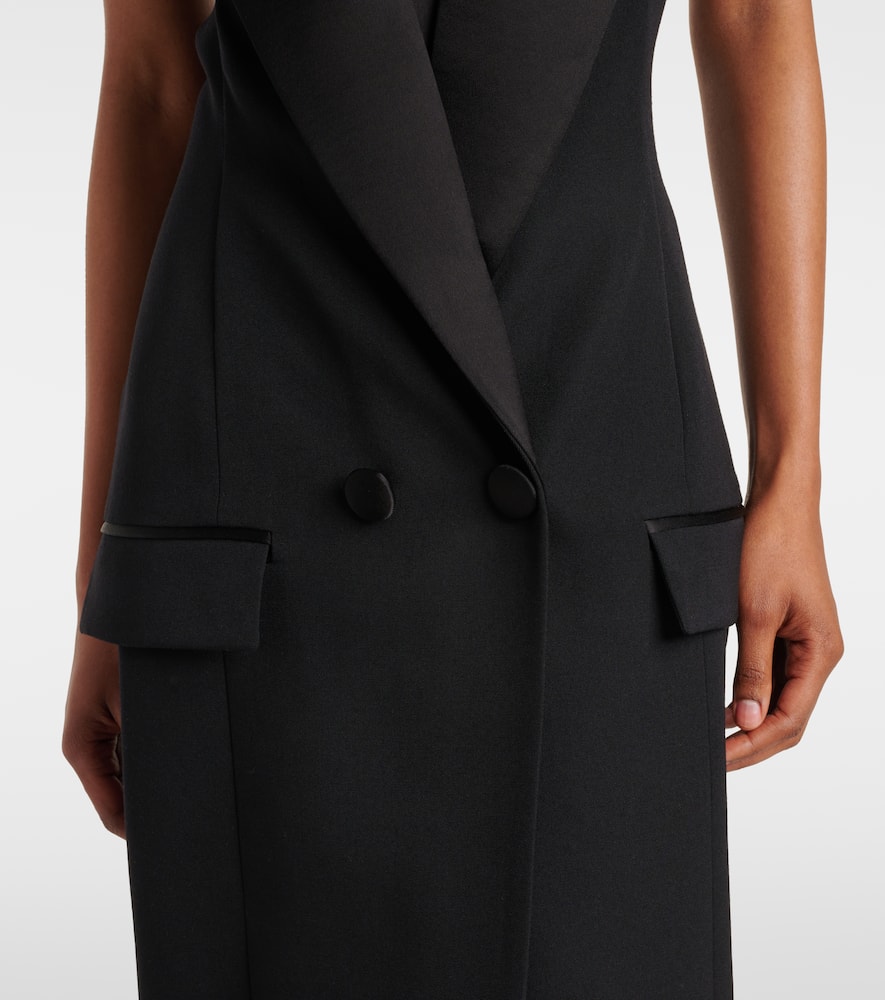 Wool grain de poudre gown