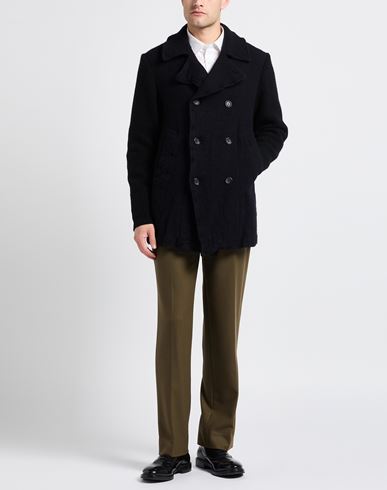 Comme Des Garçons Shirt Man Coat Midnight blue Size XL Wool, Nylon
