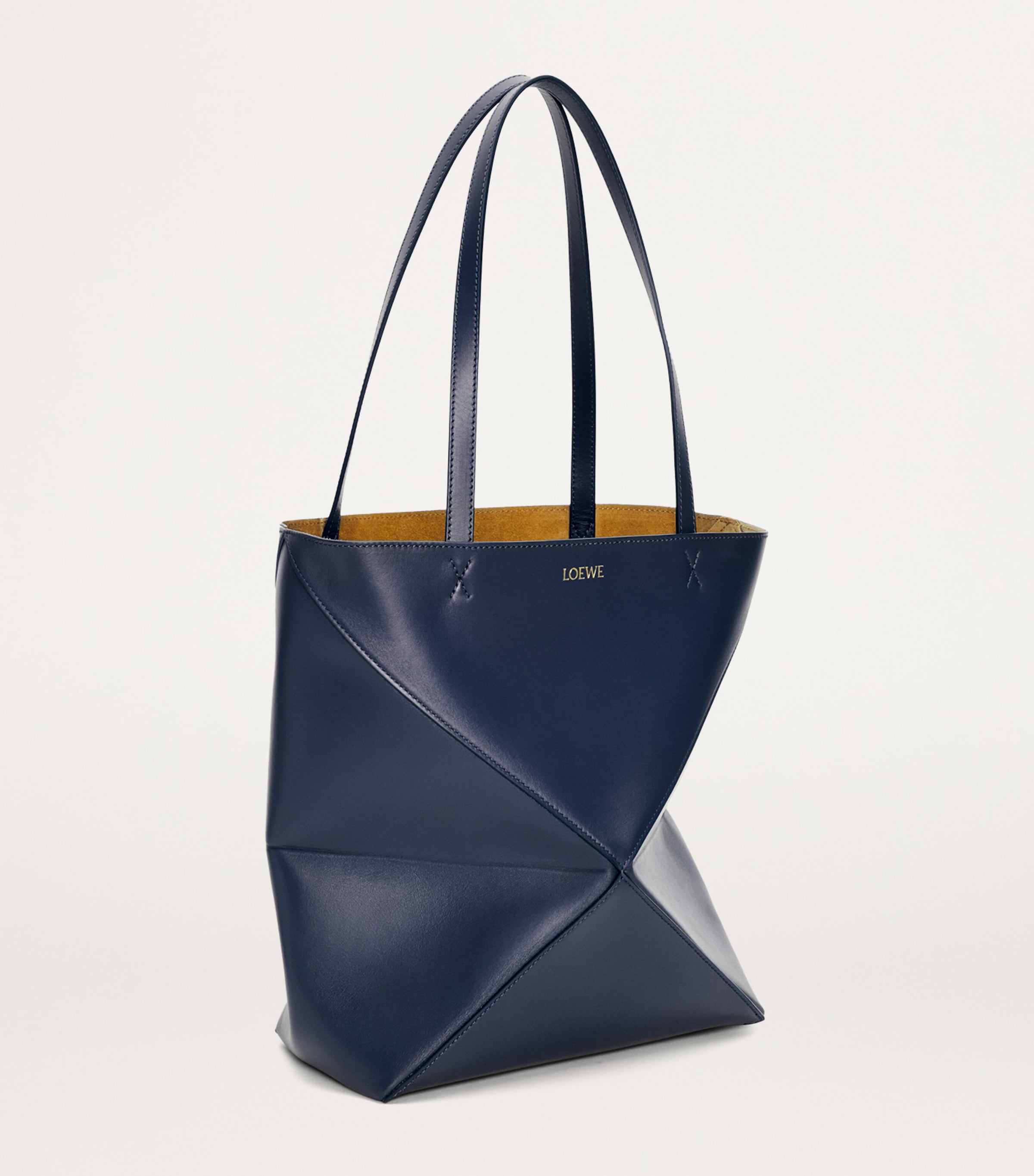 Medium Leather Puzzle Fold Tote Bag