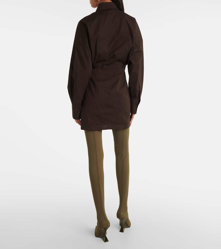 Cotton-blend shirt dress