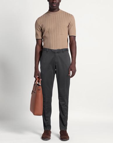 Man Pants Grey Size 40 Cotton, Elastane