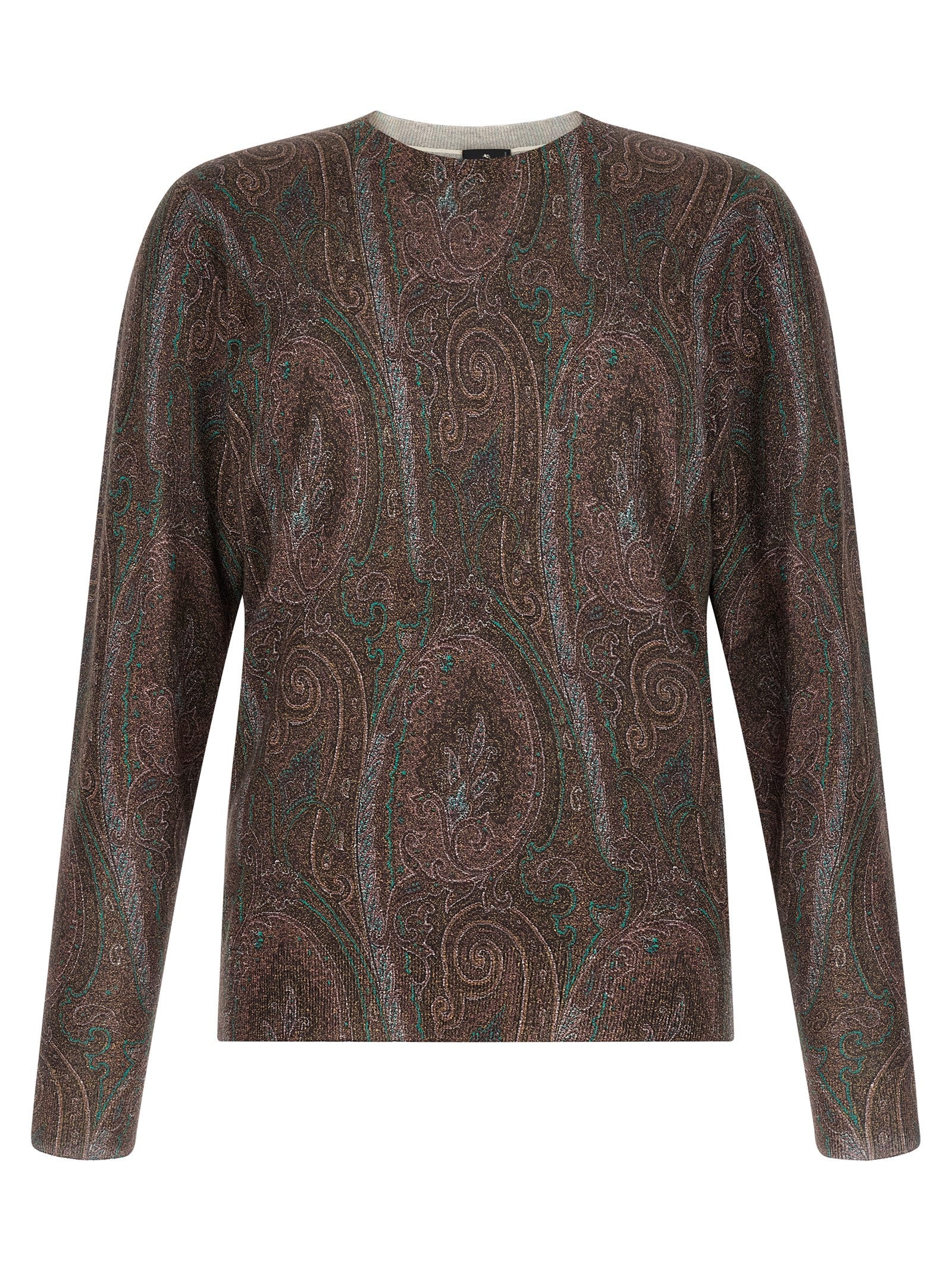 Paisley Silk-Cashmere Sweater — Bordeaux
