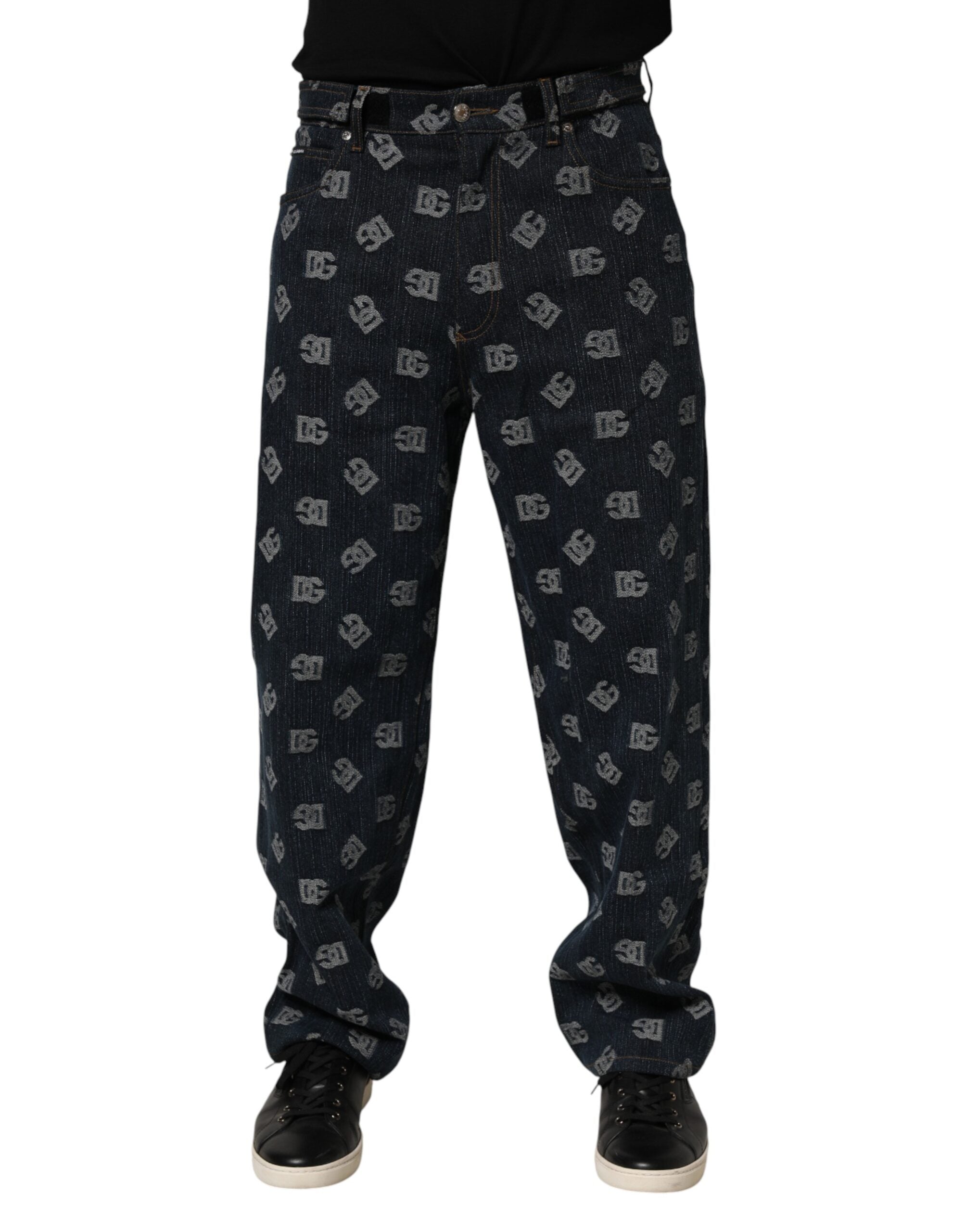 Logo-Print Denim Jeans — Black