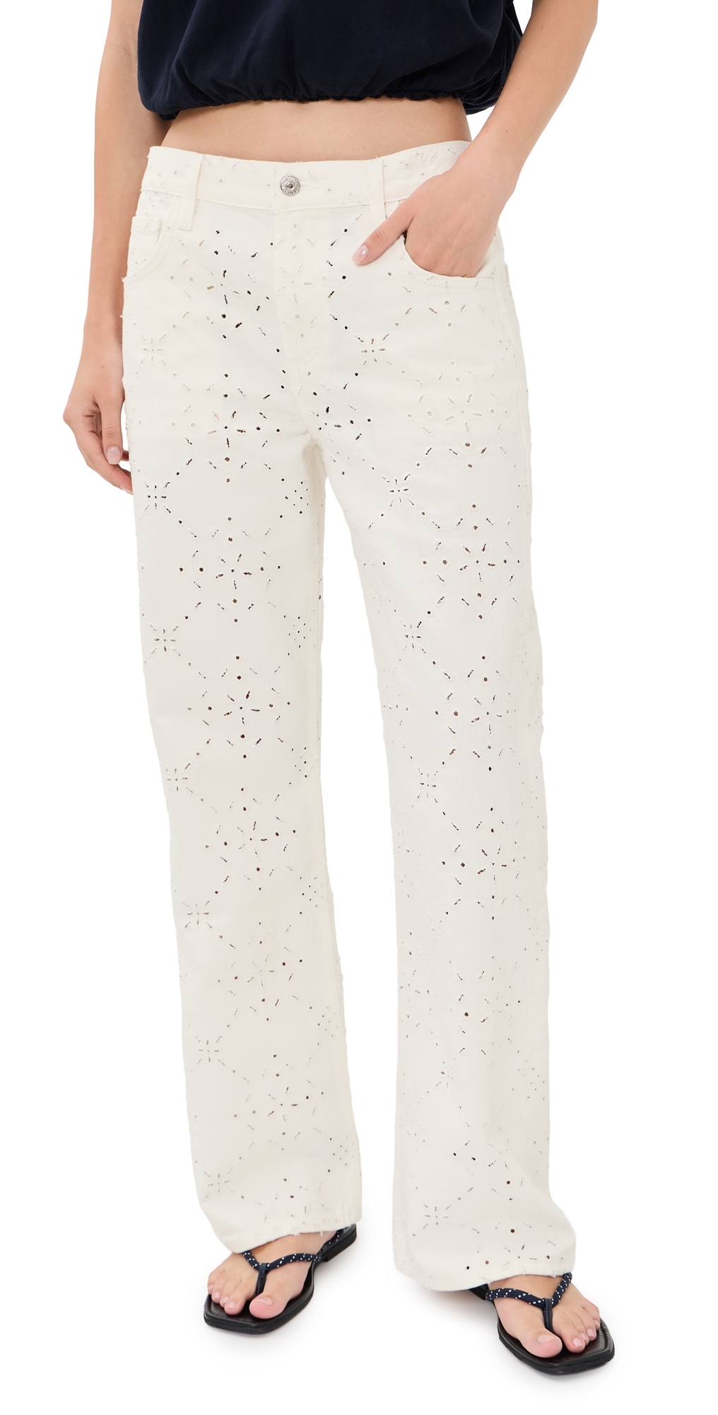 Lindz Straight Jeans Blanc