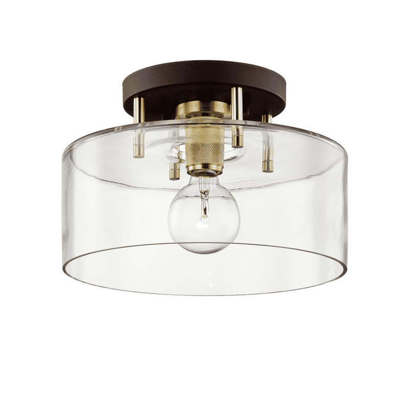 Troy Bergamot Station Ceiling Light in Bronze and Bra