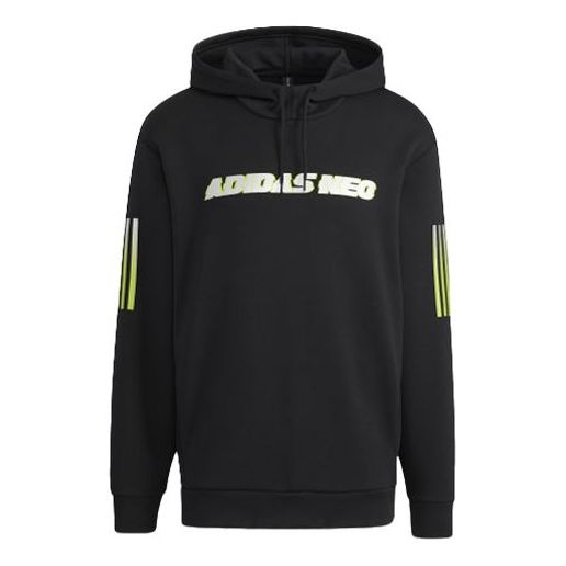 Men's neo Logo Printing Stripe Sports Loose Black