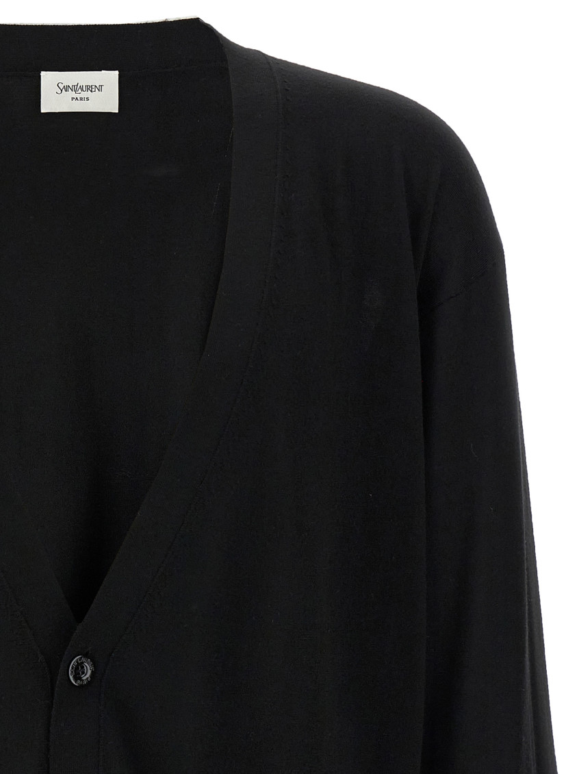 Black Wool Cardigan