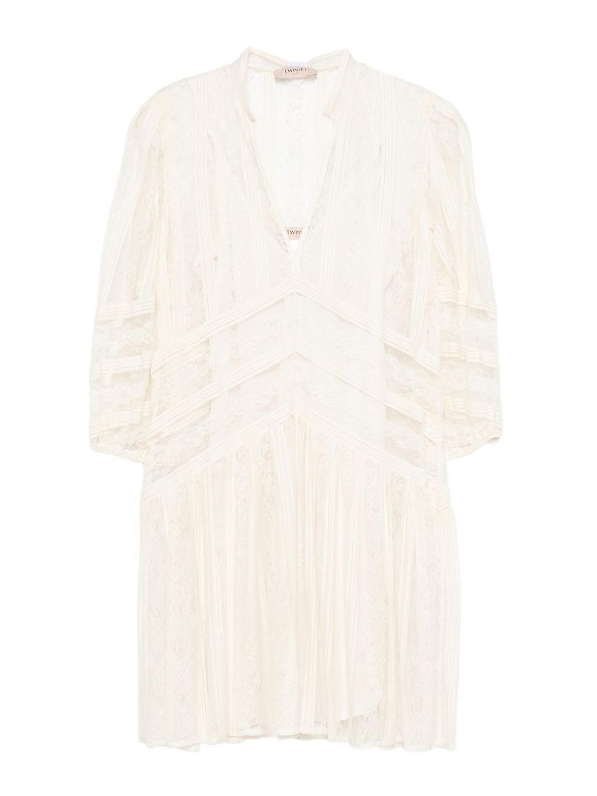 Laced V-neck Mini Dress
