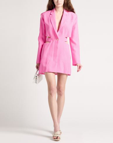 Woman Mini dress Fuchsia Size 8 Viscose, Silk