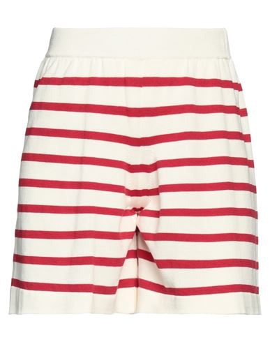 Woman Shorts & Bermuda Shorts Ivory Size S Cotton