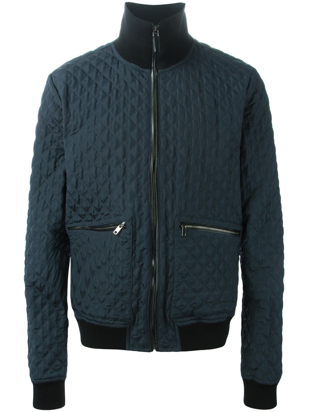Dolce & Gabbana quilted bomber jacket - Blue