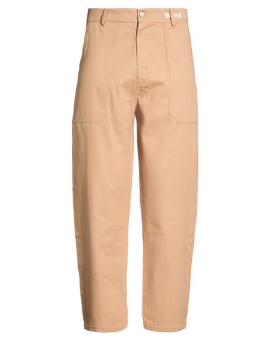 Man Pants Camel Size XL Cotton