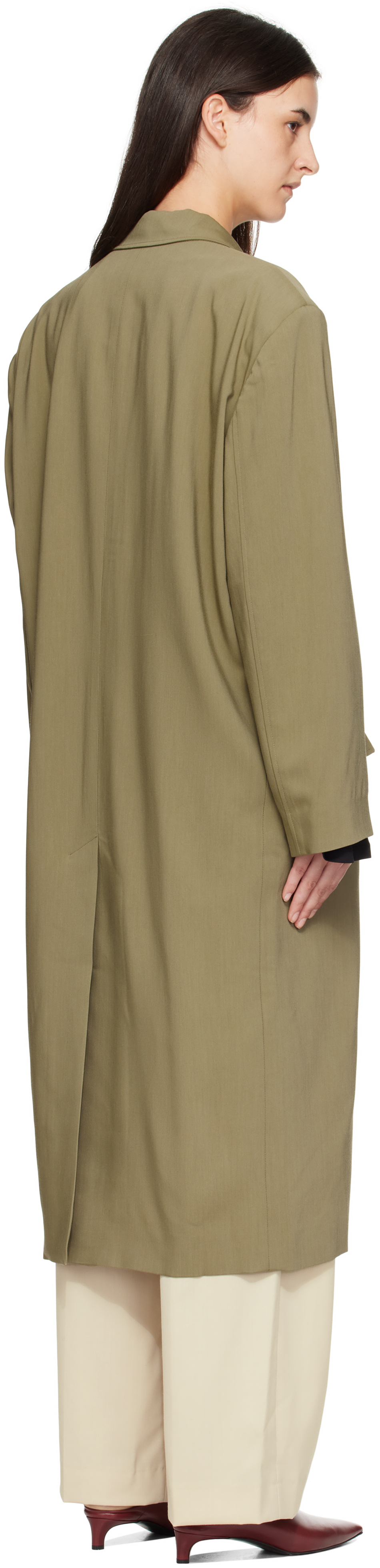 Khaki Tribeca Long Coat