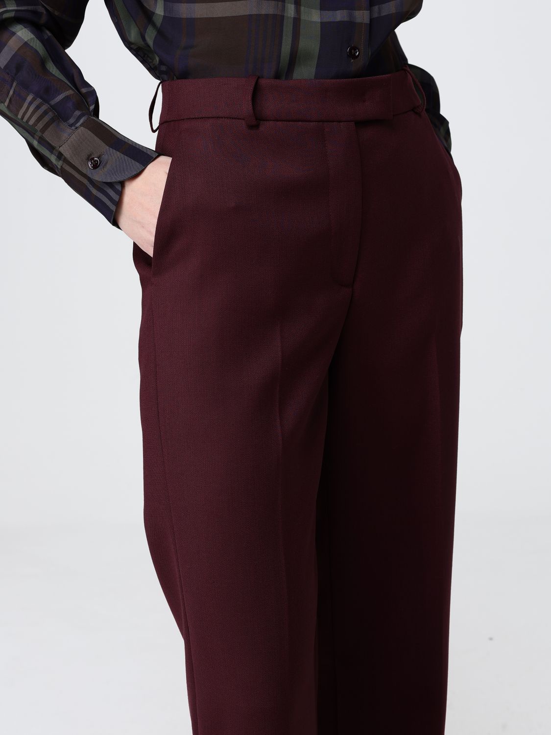 Pants Woman color Burgundy
