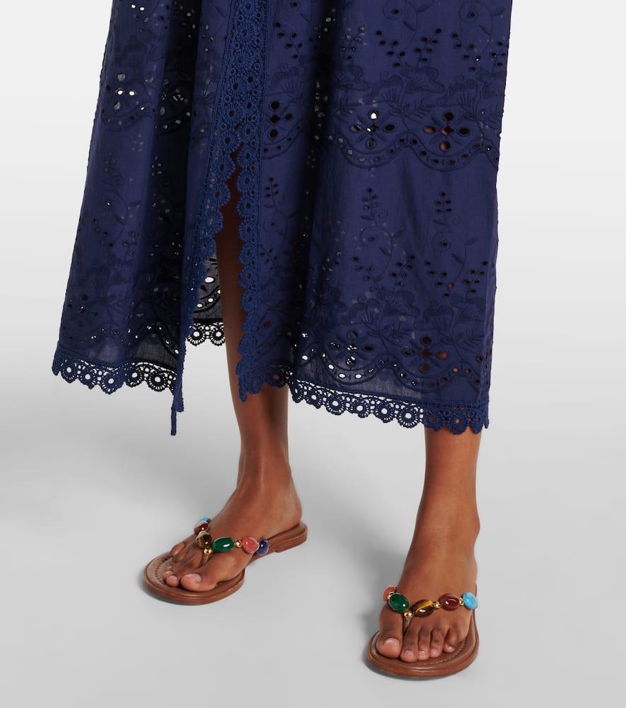 Tallulah broderie anglaise cotton kaftan