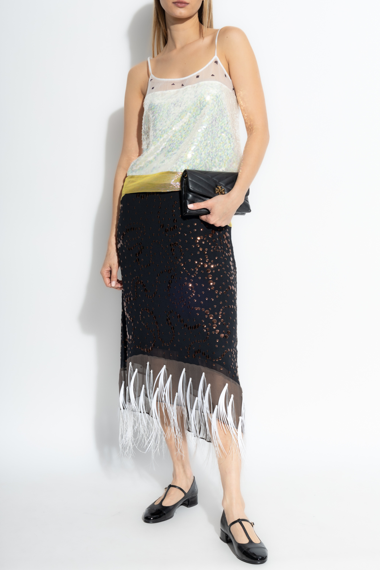 Sequin Top, Women's, Cream