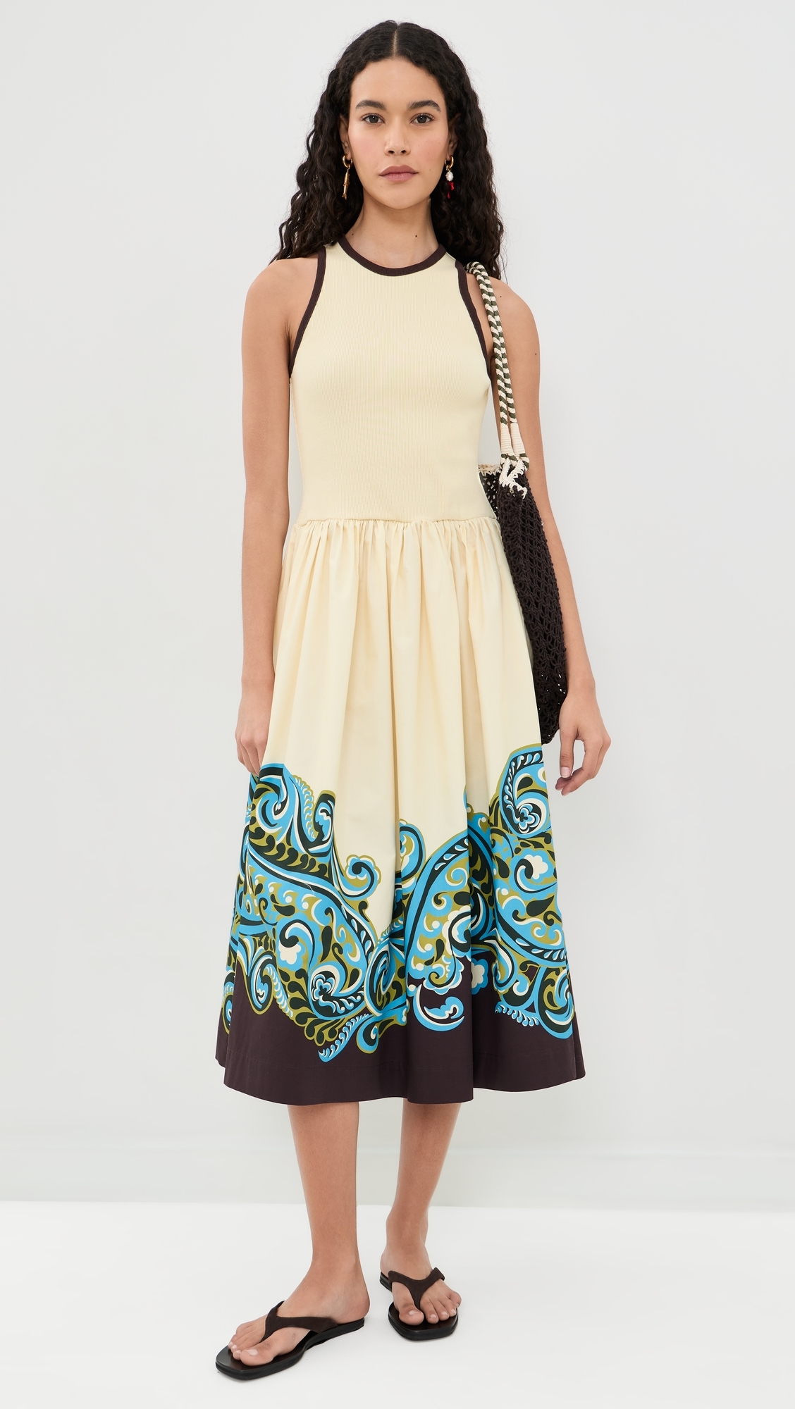 Natalia Tank Midi Dress Cream