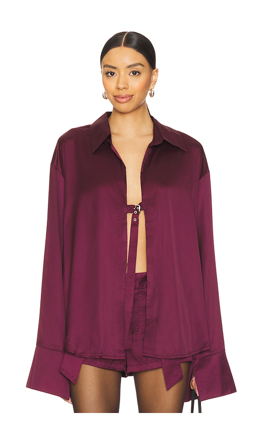 BY.DYLN CHEMISE ANDI en Burgundy. S. Also en
