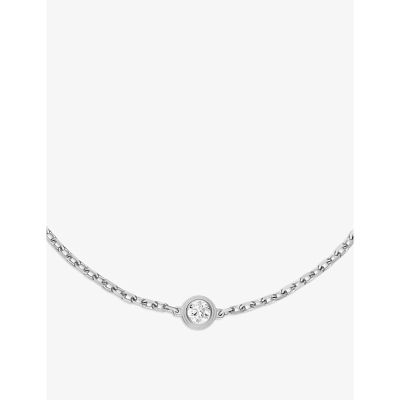 D'Amour Extra-Small 18ct White-Gold and 0.04ct Round-Cut Diamond Bracelet