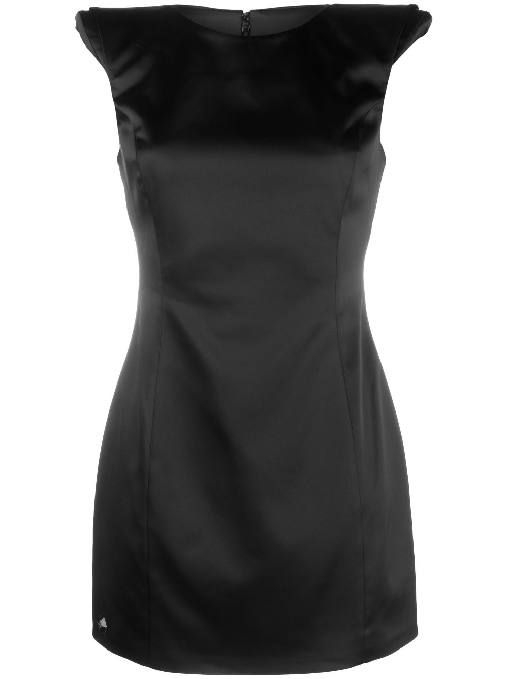 Iconic Plein satin-finish dress - Black