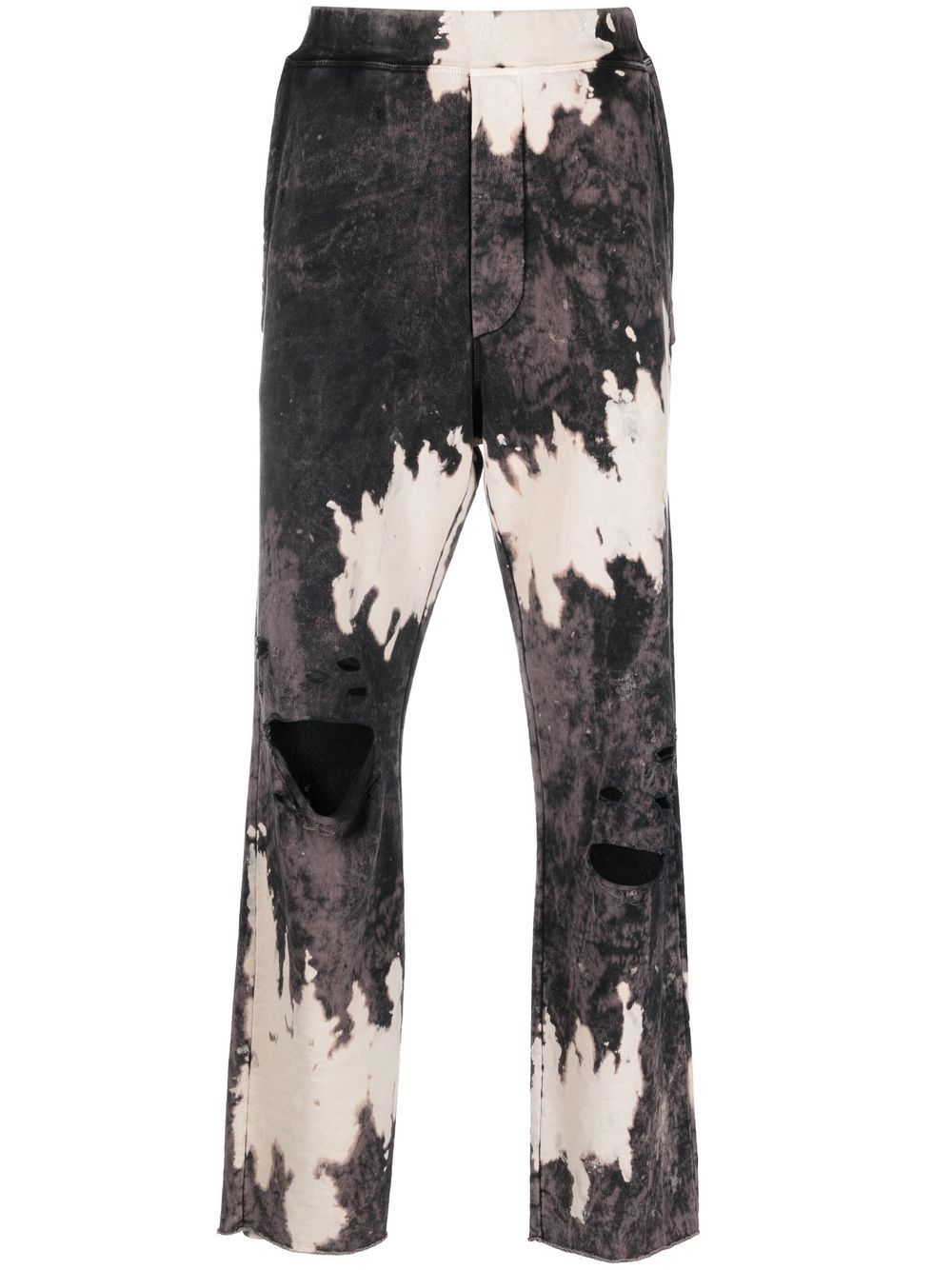 Distressed-effect logo track pants - Grey