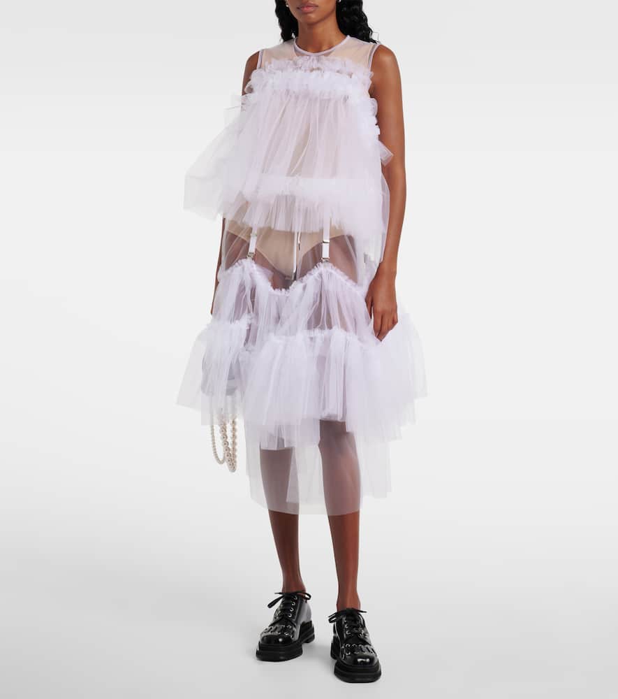 Ruffled tulle top