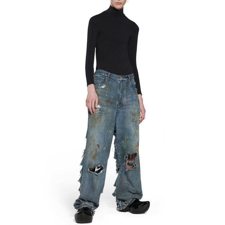 Super Destroyed Baggy Pants 'Light Blue'