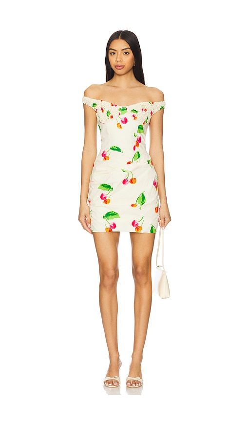 SWF Off Shoulder Pleated Mini Dress in Ivory. -  XS also in L