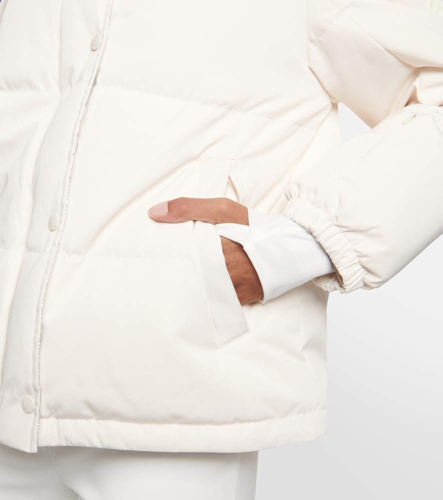 Shearling-trimmed down jacket