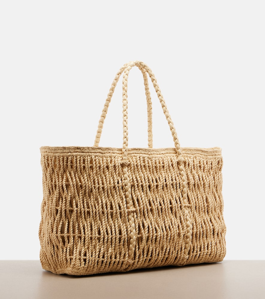 Georgica Large raffia tote bag
