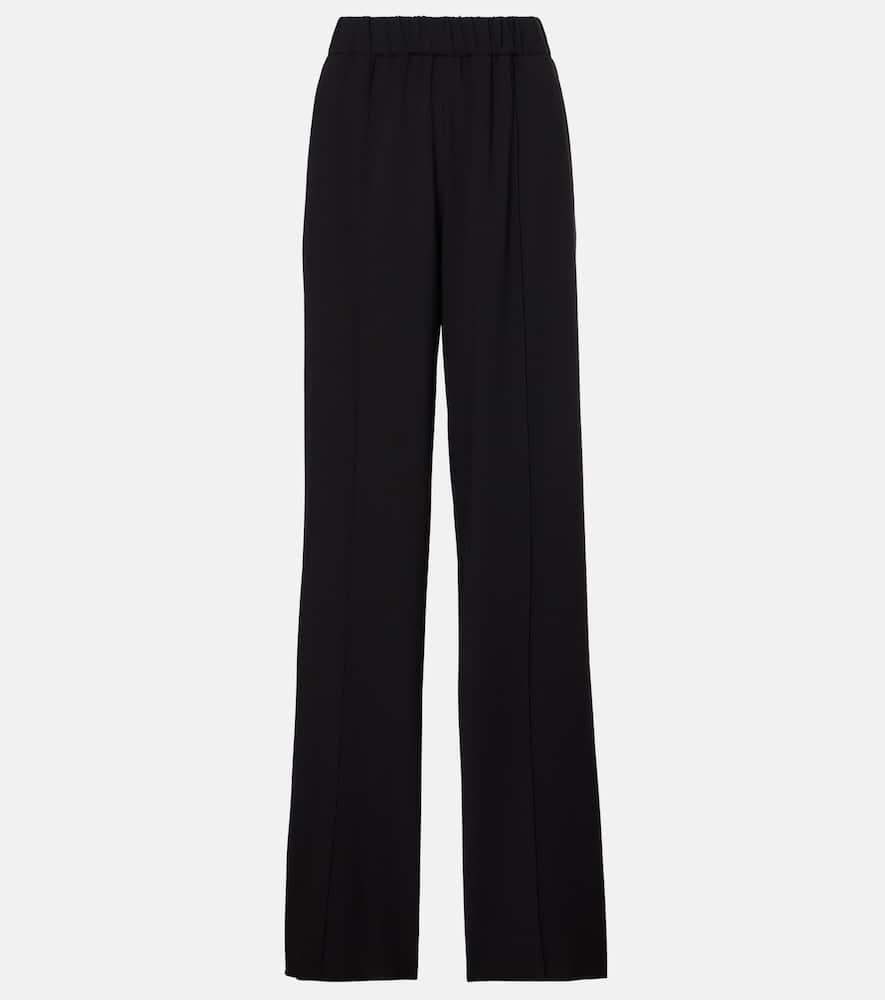 Wool straight pants