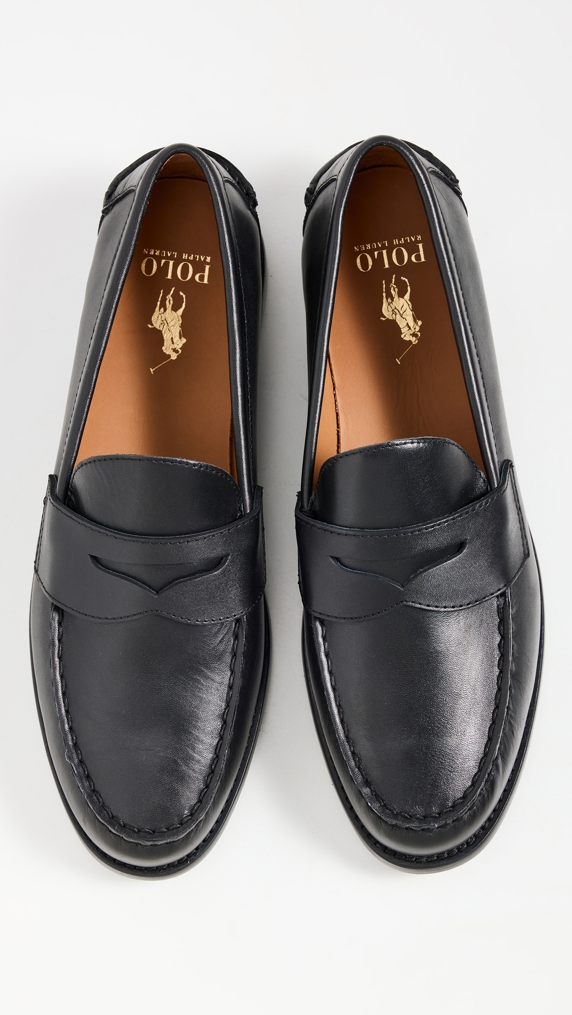 Alston Leather Penny Loafers Black