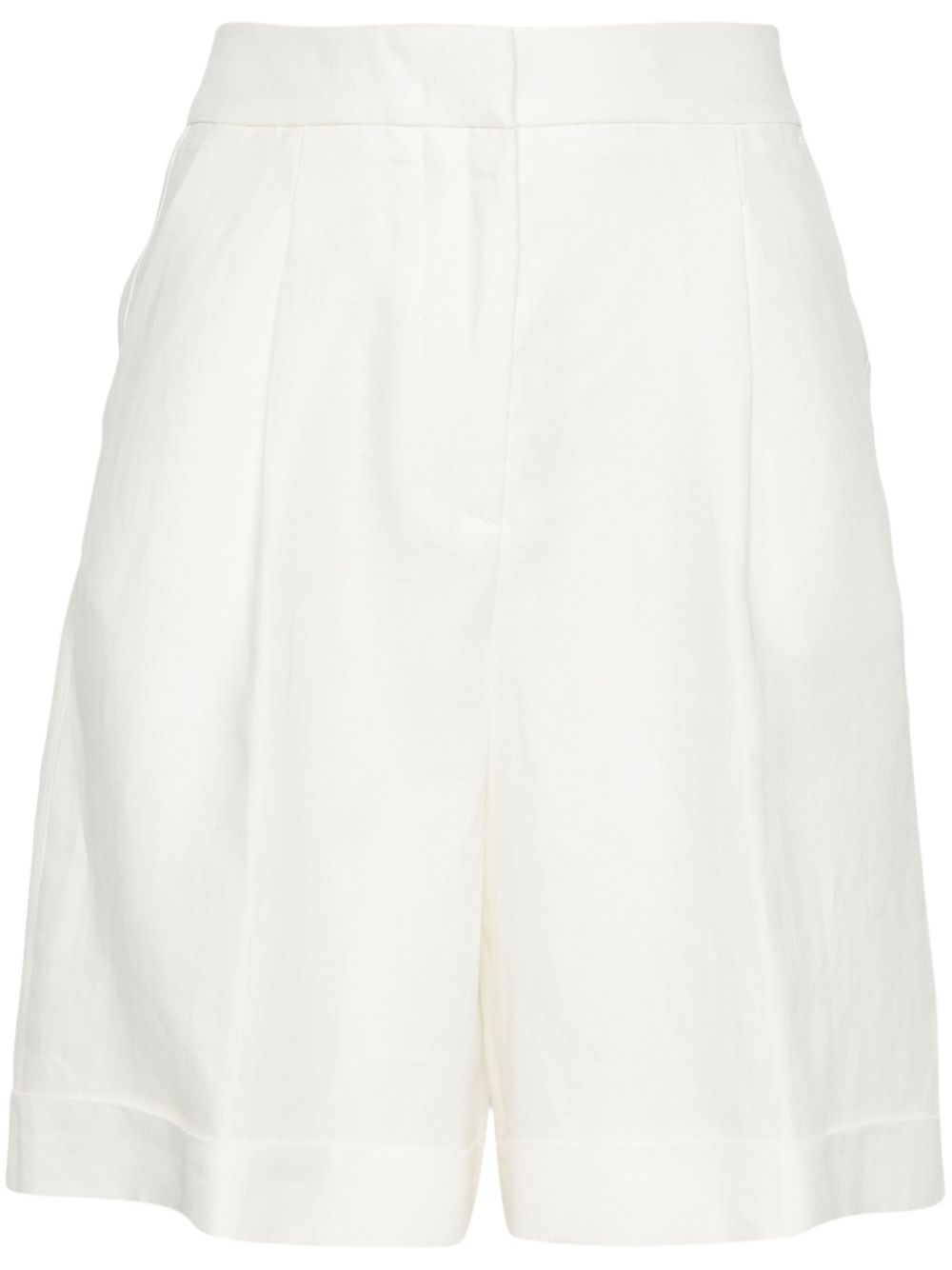 Linen tailored shorts - Neutrals