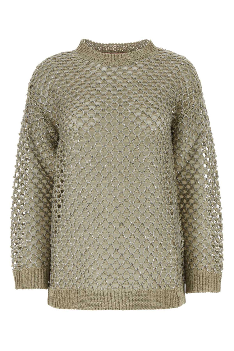 Embellished Crochet Sweater