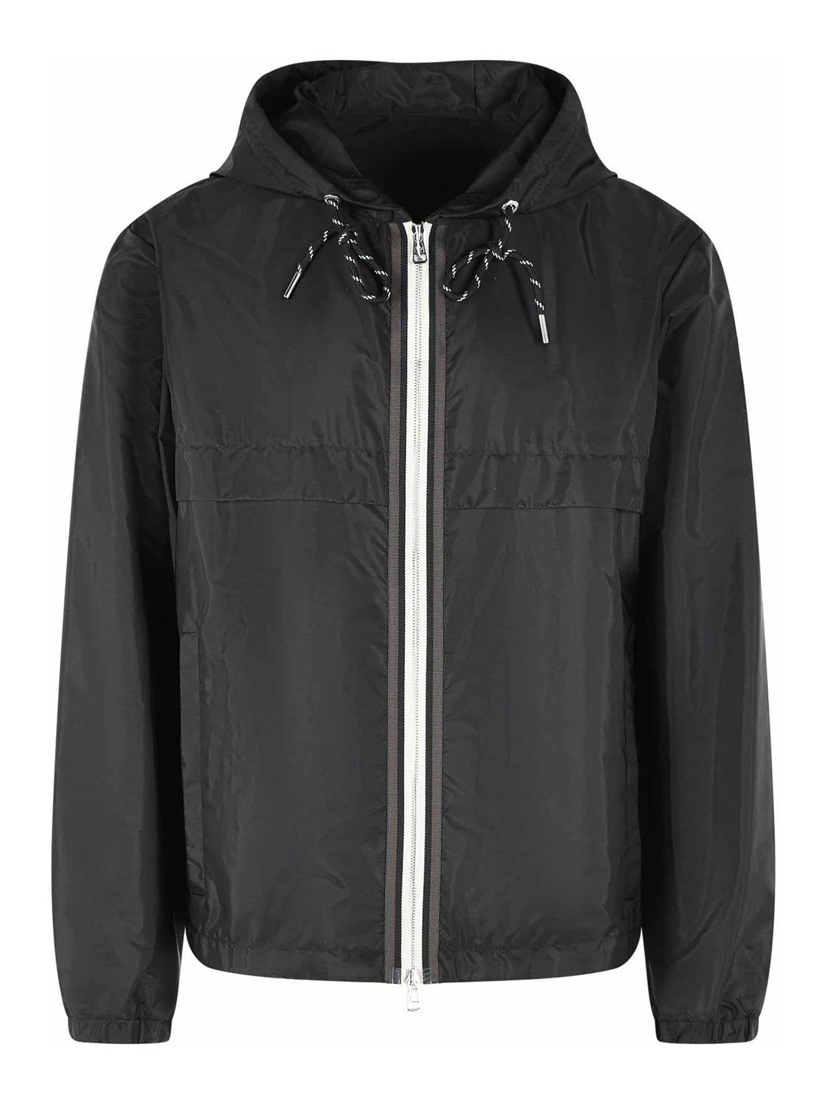 Nidge Black Polyamide Hooded Jacket