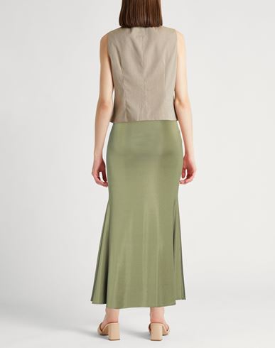 La Semaine Paris Woman Maxi skirt Green Size 8 Polyester, Elastane