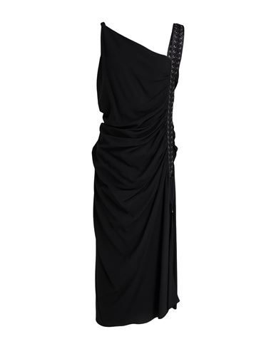 Woman Midi dress Black Size 8 Viscose, Silk, Elastane