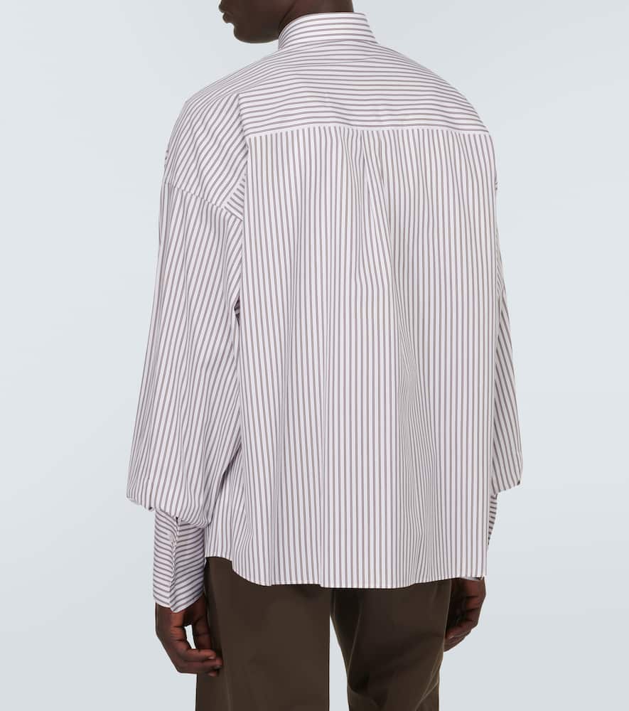 Striped cotton poplin shirt