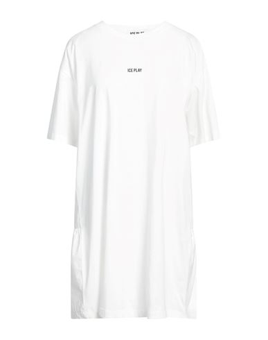 Woman Mini dress White Size M Cotton