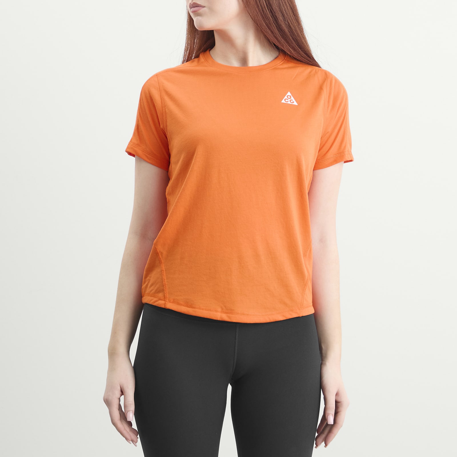 Women s ACG Dri-FIT Short-Sleeve Trail Running Top Safety Orange