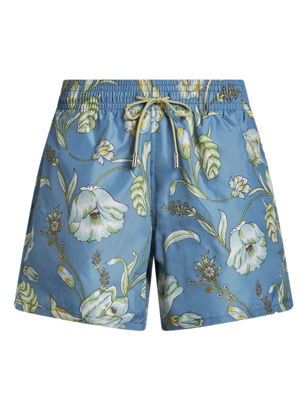 Floral print swim shorts - Blue