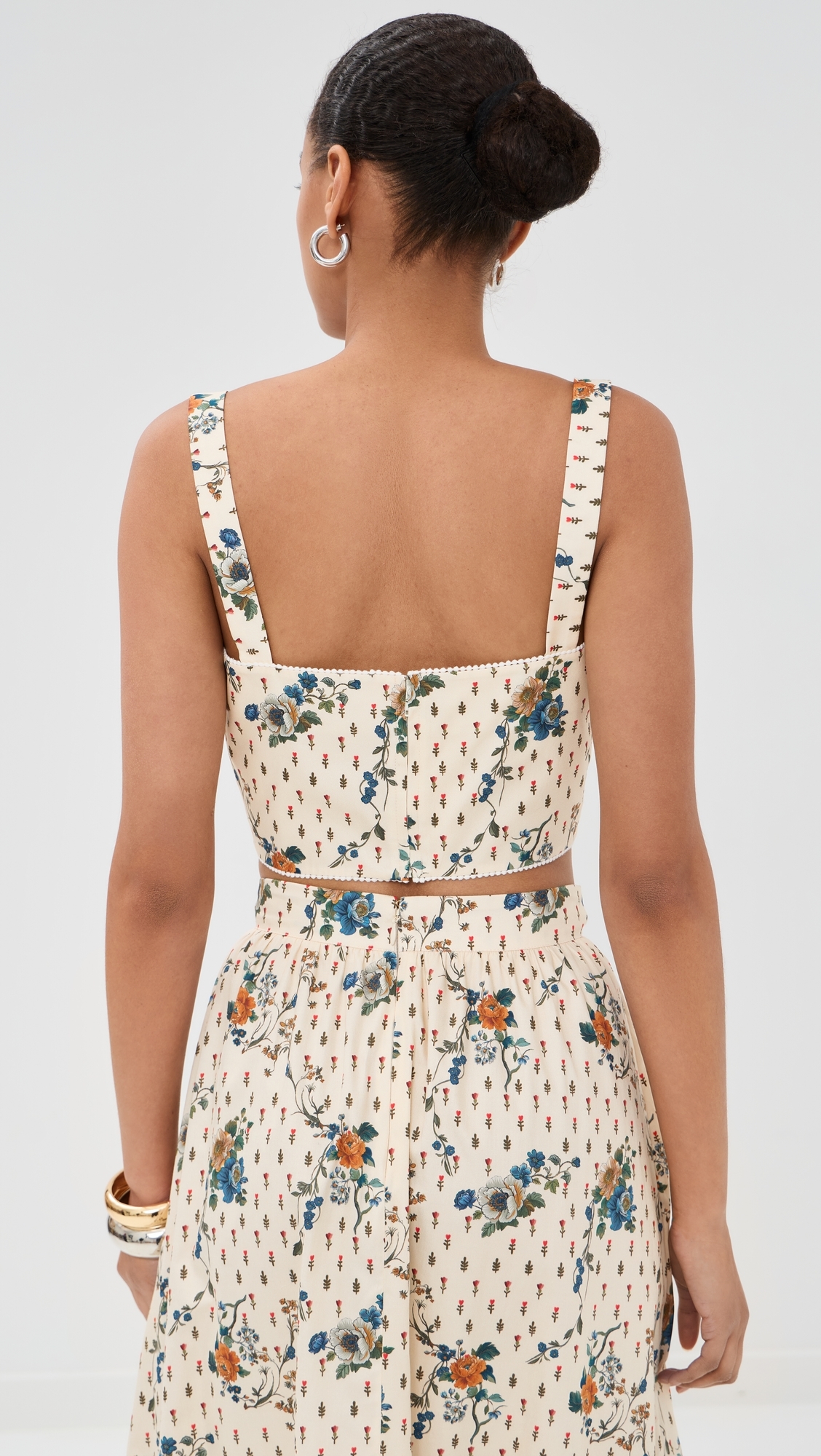 Didi Cotton Top MINATURE FLORAL CREAM