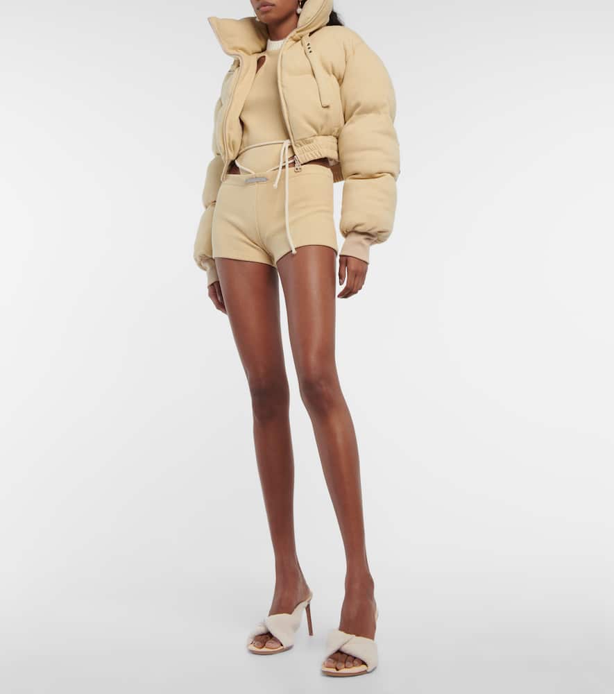 Didu Tie-detail fleece shorts