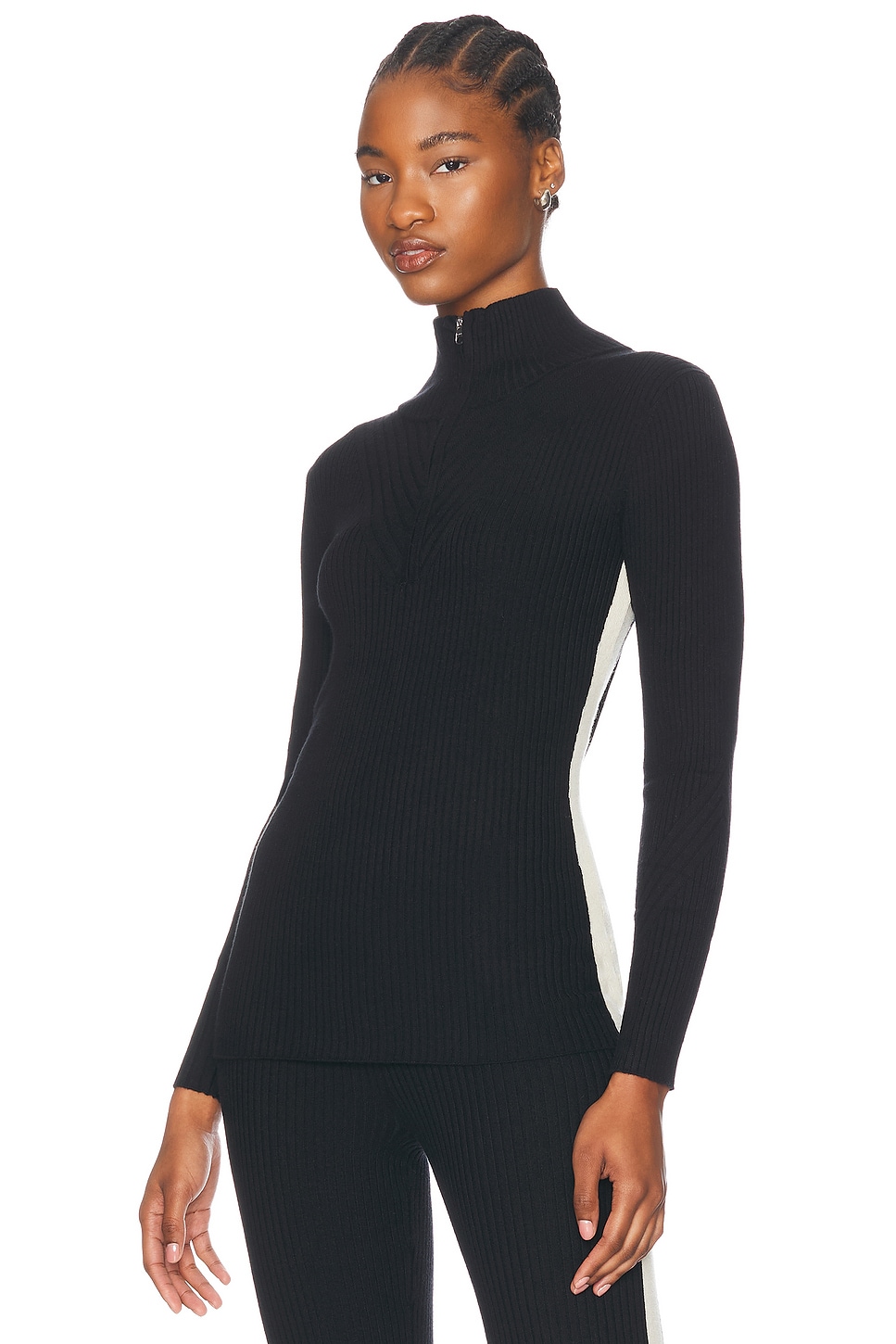 Varley Demi 2.0 Half Zip Knit in Black.  XL. Also in
