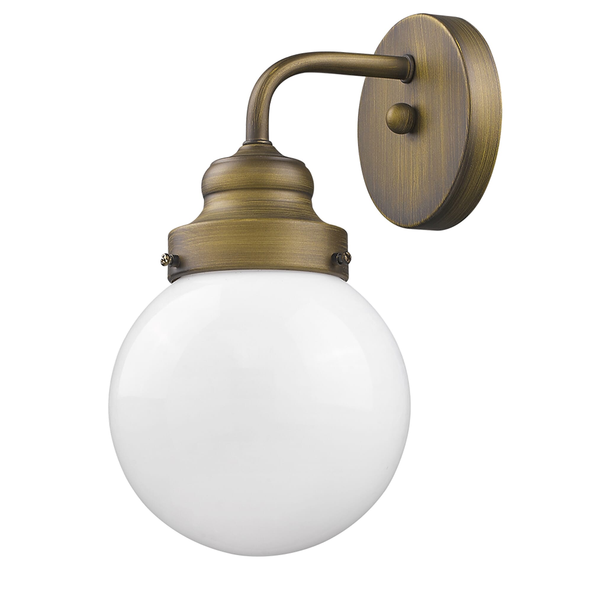 Raw Brass One Light Wall Sconce from the Portsmith Collection