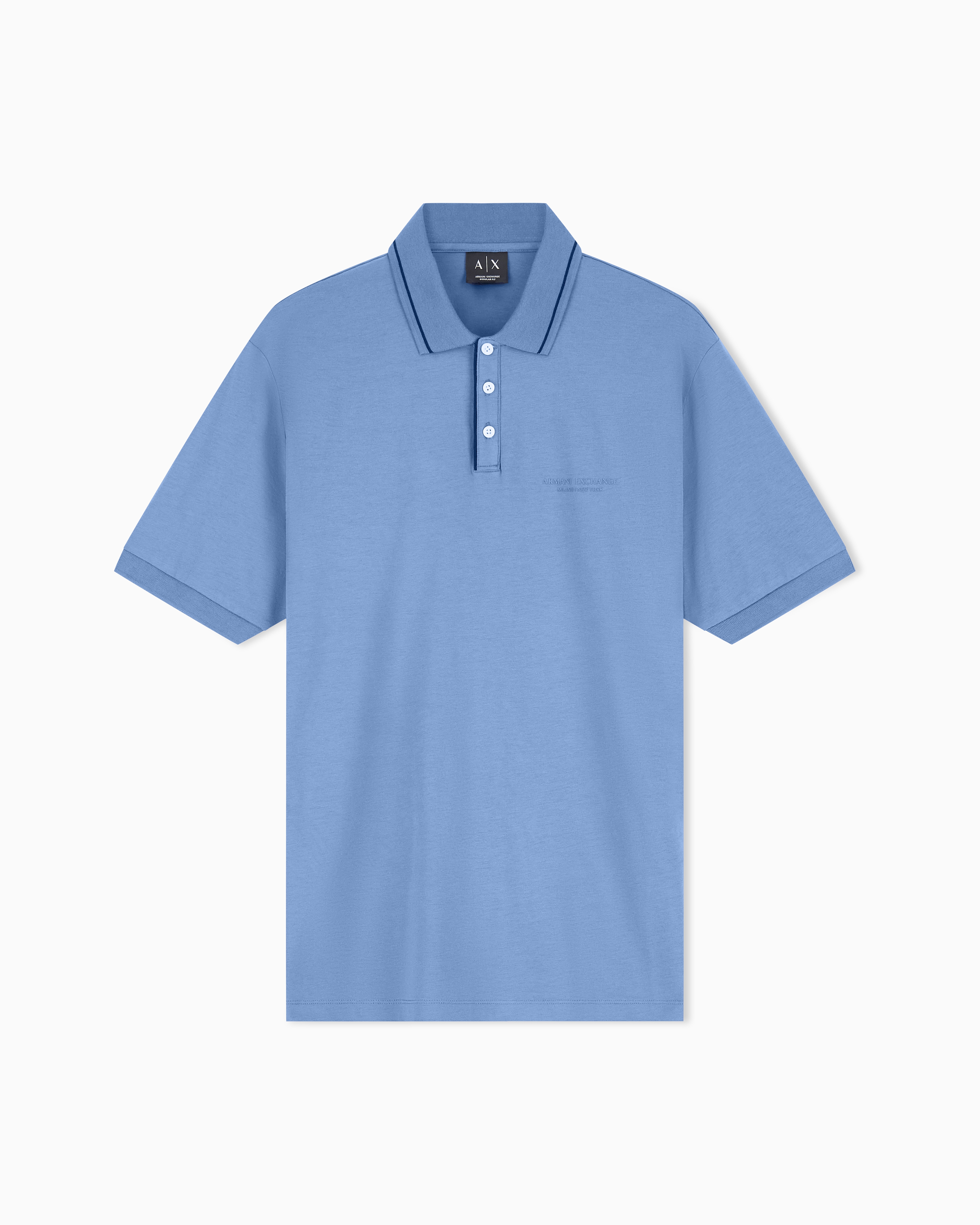 Polo shirt in stretch cotton with contrast trim Essential
