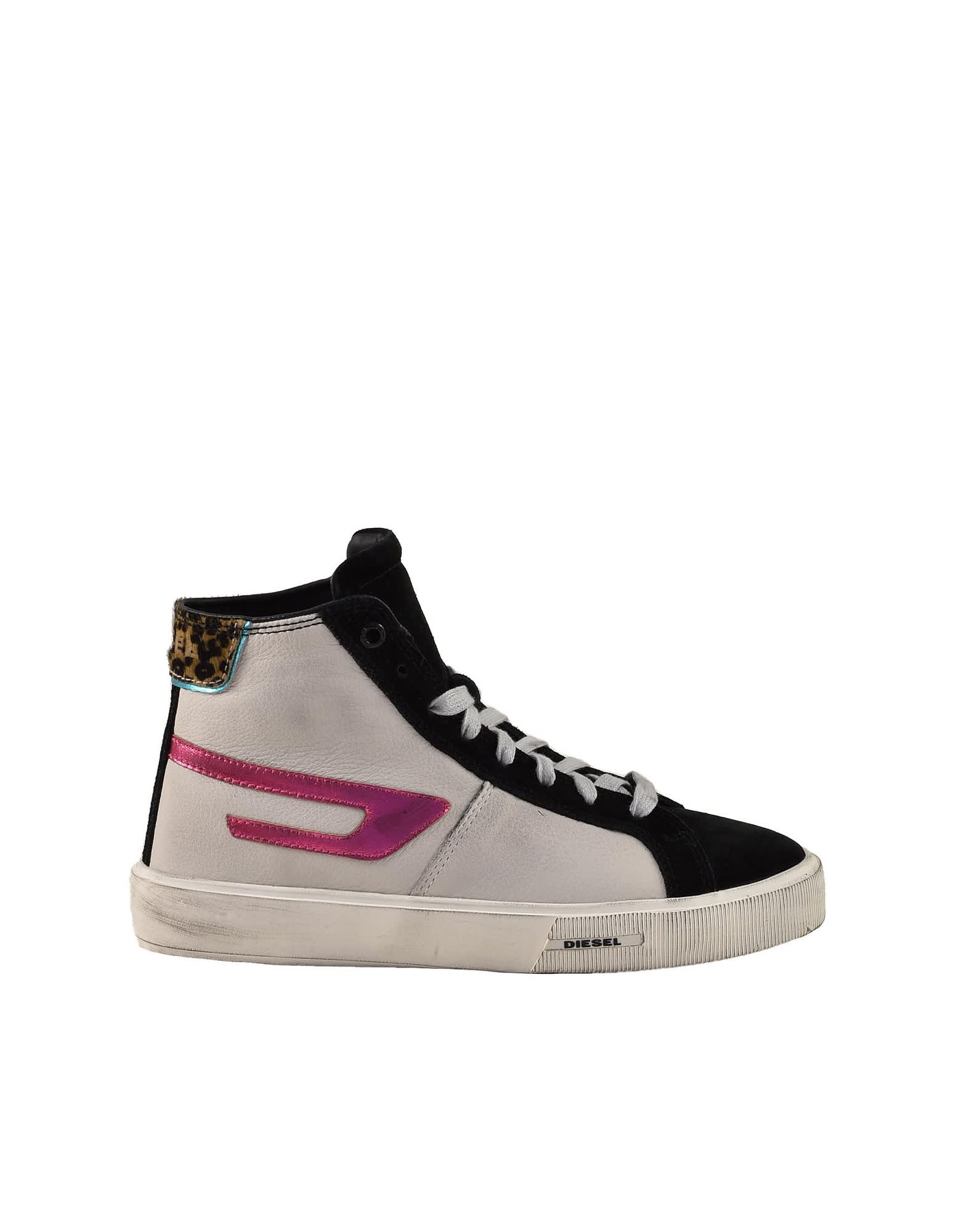 Womens White / Black Sneakers