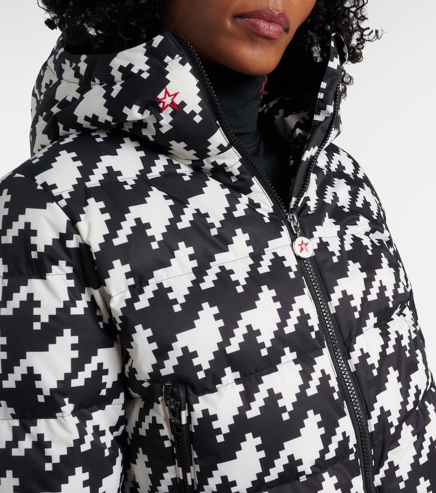 Polar houndstooth ski suit