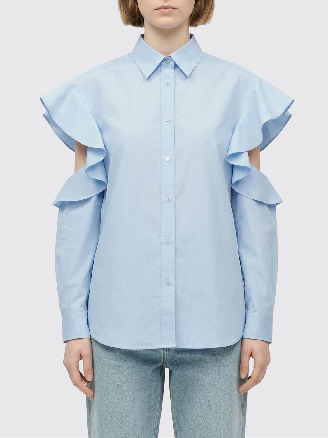 Shirt Woman color Gnawed Blue