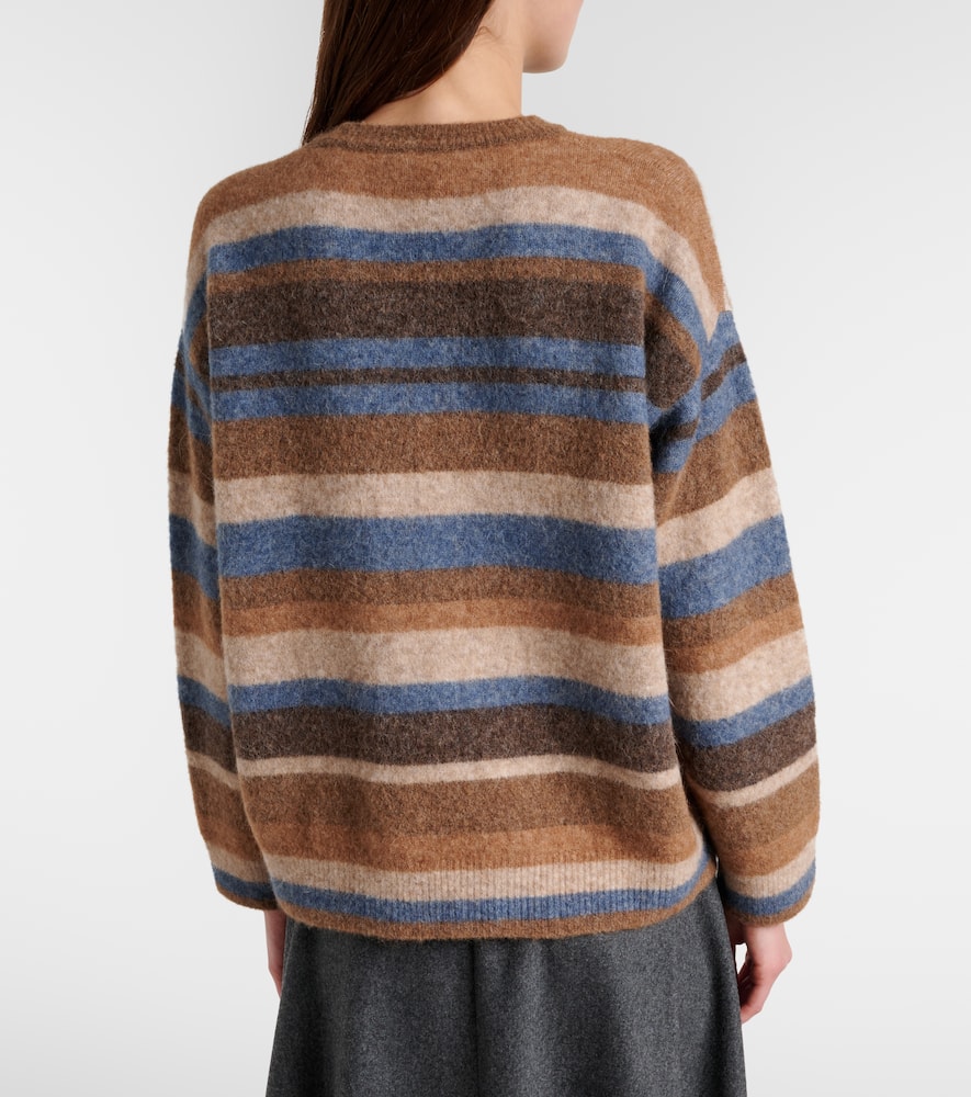 Smmvolare striped alpaca-blend sweater